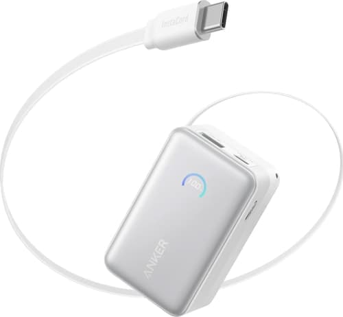 Anker Nano Powerbank 45w Built-in Usb-c Cable 10000mah Valkoinen – Anker