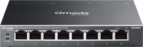 Tp-link Omada Es208gp Verkkokytkin Hallittu L2 Gigabit Ethernet (10/100/1000) Power Over Ethernet -tuki Din Rail Musta – TP-Link