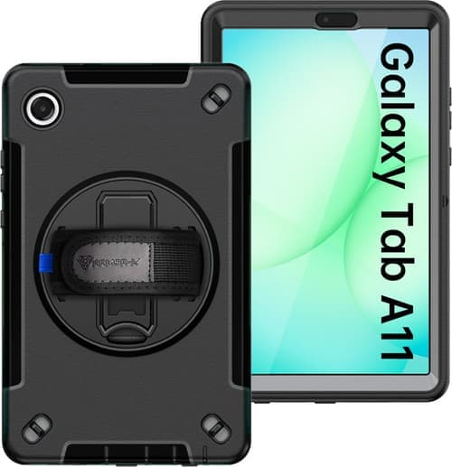 Armor-x Rainproof Military Grade Rugged Case With Hand Strap And Kick-stand Samsung Galaxy Tab A11 Musta – Armor-X