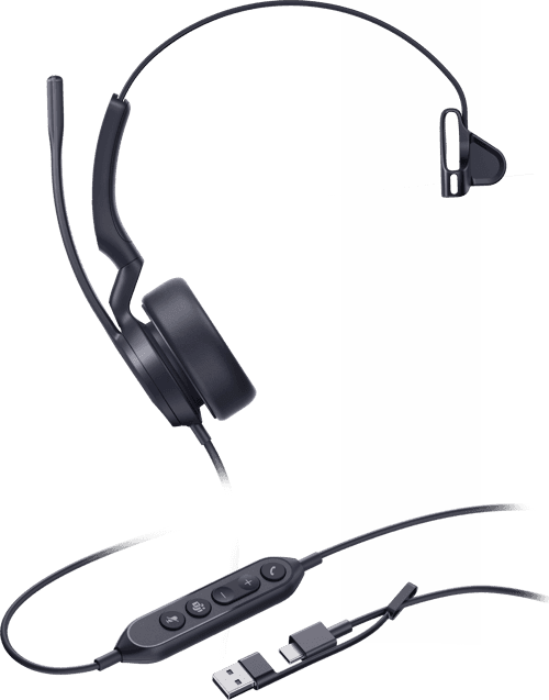 Yealink Uh44 Mono Usb-a, Usb-c Microsoft Teams Musta – Yealink