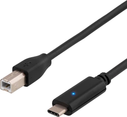 Deltaco Usb-kaapeli 1m Usb-c Usb-b Musta – Deltaco