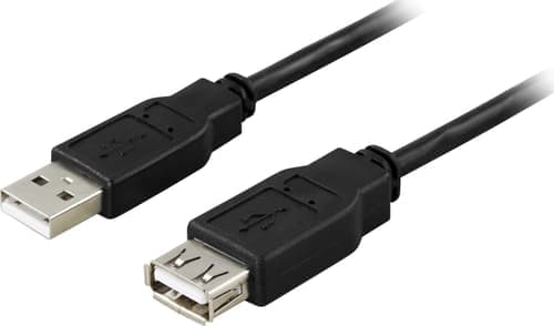 Deltaco Usb-jatkojohto 1m Usb-a Usb-a Musta – Deltaco