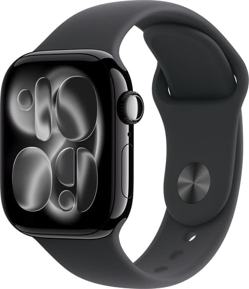 Apple Watch Series 11 Gps + Cellular 42mm Jet Black Aluminium Case With Black Sport Band - S/m – Apple