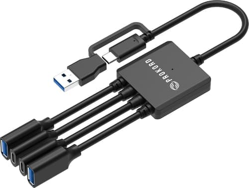 Prokord Pk-cbh4ac Keskitin Usb Type-c 5000 Mbit/s Musta – Prokord