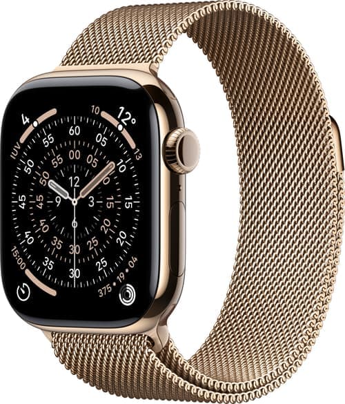 Apple Watch Series 11 Gps + Cellular 42mm Gold Titanium Case With Gold Milanese Loop – Apple