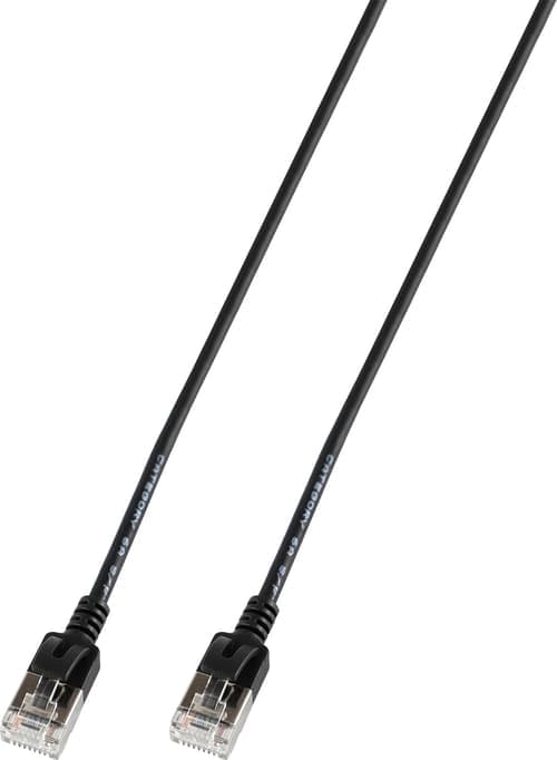 Prokord Slim Network Cable / Patch Cord Lszh Rj-45 Cat 6a 0.3m Musta – Prokord