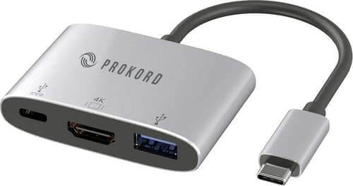 Prokord Usb-c-sovitin Hdmi 4k 30 Hz Usb-a Pd 100 W Moniliitäntä 0.15m Usb-c Hdmi + Usb Alumiini – Prokord