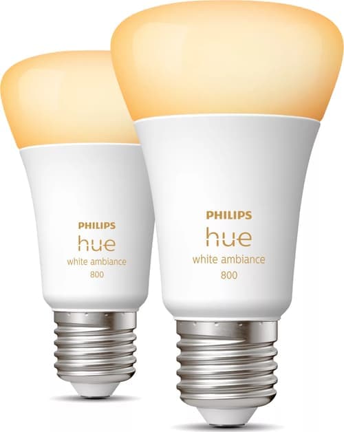 Philips Hue White Ambiance A60 - E27-älylamppu - 800 (2 Kpl) – Philips