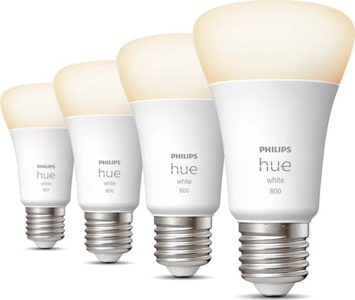 Philips Hue, Valkoinen A60 - E27-älylamppu - 800 (4 Kpl) – Philips