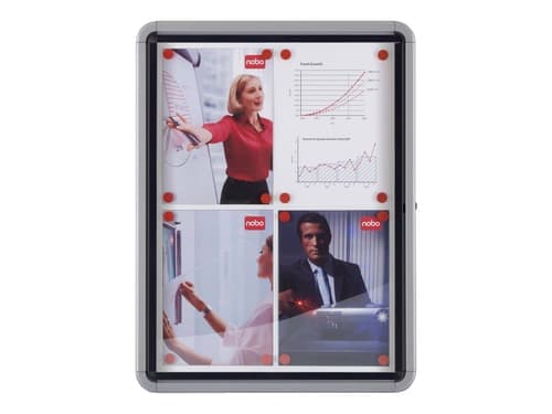 Nobo Lasitettilmoitustaulu Ulkokäyttöön 9xa4 Magneettinen Valkoinen – Nobo
