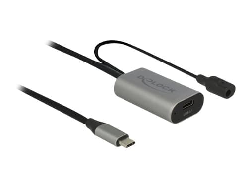 Delock Usb Extension Cable 5m Usb-c Usb-c Musta, Harmaa – De-Lock