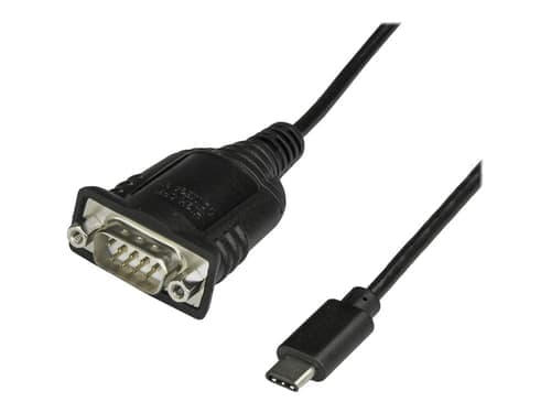 Startech Usb-c To Serial Adapter With Com Retention 0.4m Usb-c Db9 Musta – Startech