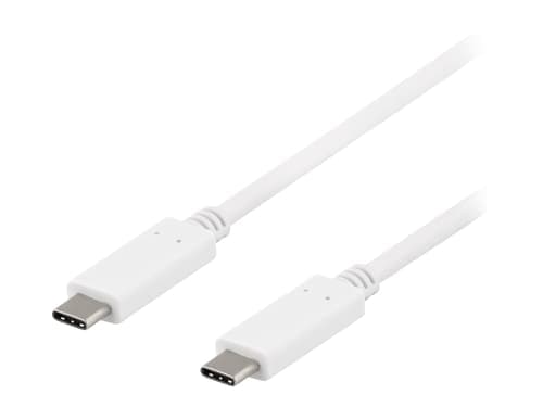 Deltaco Usbc-1406 Usb-kaapeli 0.5 M Usb 3.2 Gen 2 (3.1 Gen 2) Valkoinen 0.5m Usb-c Usb-c Valkoinen – Deltaco