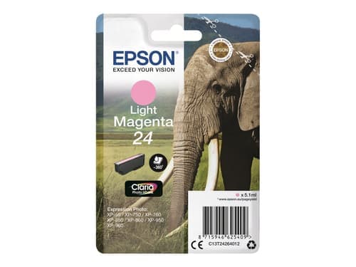 Epson Elephant Yksittäispakkaus, Vaalea Magenta 24 Claria Photo Hd -muste – Epson