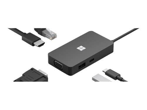 Microsoft 1e4-00004 Kannettavien Tietokoneiden Telakka Ja Porttitoistin Musta – Microsoft