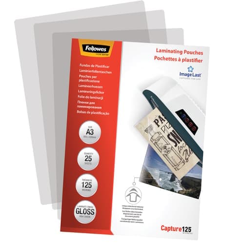 Fellowes Laminointipussi 125 Μm A3, 25 Kpl – Fellowes
