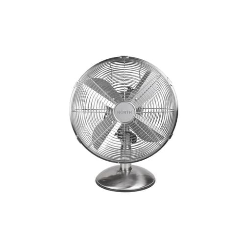 North Pöytätuuletin 30 Cm Premium Satin Chrome – North
