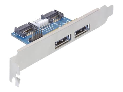 Delock Slot Bracket 2x Esatap 5v/12v Liitäntäkortti/-sovitin – De-Lock