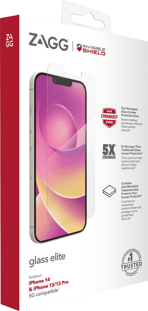 Zagg Invisibleshield Glass Elite Iphone 13, Iphone 13 Pro, Iphone 14, Iphone 16e, Iphone 17e – Zagg