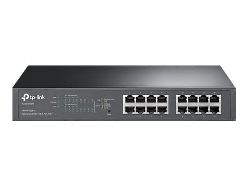 Tp-link Tl-sg1016pe Verkkokytkin Hallittu L2 Gigabit Ethernet (10/100/1000) Power Over Ethernet -tuki Musta – TP-Link