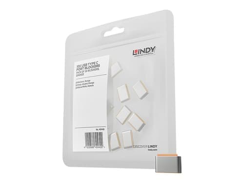 Lindy Port Blocker Usb-c Orange 10-pack Without Key – Lindy