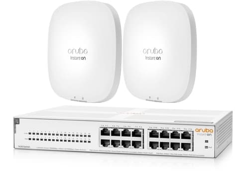 Hpe Networking Instant On 1430 16-port Gigabit Poe 64w Switch + 2x Hpe Instant On Ap22 Indoor – HPE