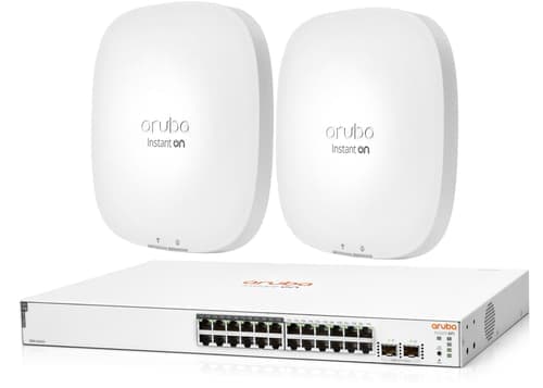 Hpe Networking Instant On 1830 24g 2sfp Poe 195w Switch + 2x Hpe Instant On Ap25 Indoor – HPE