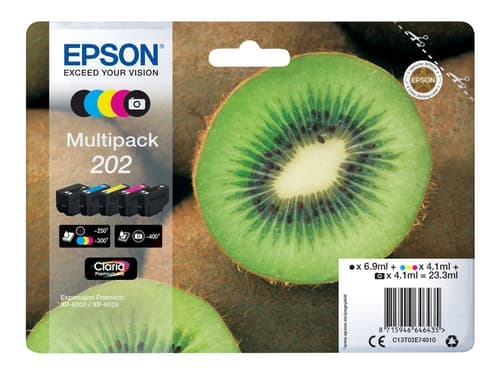Epson Muste Monipakkaus (bk/c/m/y/pbk) 202 - Xp-6005 – Epson