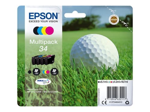 Epson Muste Monipakkaus (bk/c/m/y) 34 – Epson