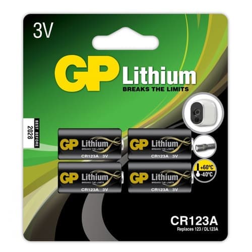 Gp Battery Lithium Cr123a-c1 3v 4-pack – GP BATTERIES
