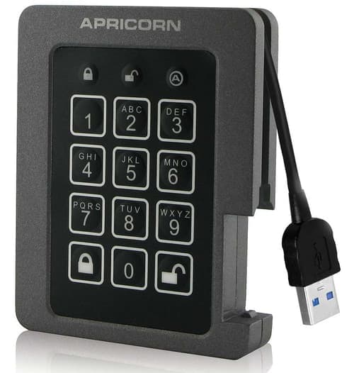 Apricorn Padlock 1tb Ssd Usb-a Musta – Apricorn