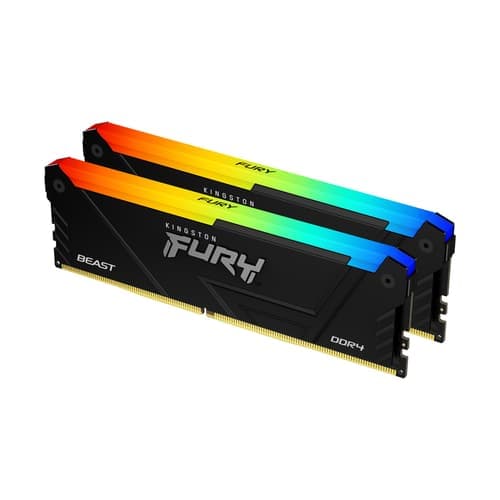 Kingston Technology Fury Beast Rgb Muistimoduuli 16 Gb 2 X 8 Gb Ddr4 3200 Mt/s 16gb 1600, 3200mhz Ddr4 288-pin Dimm – Kingston