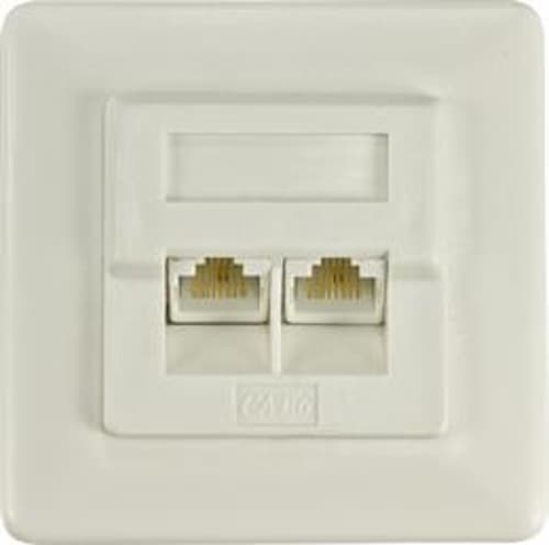 Deltaco Network Wall Outlet 2-port – Deltaco