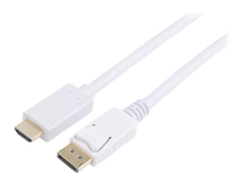 Prokord Displayport-kaapeli 5m Displayport Hdmi Valkoinen – Prokord