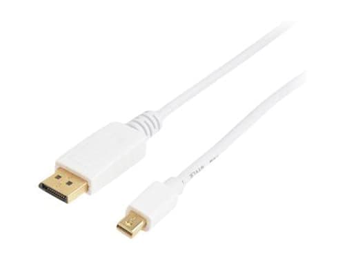 Prokord Displayport -kaapeli 5m Mini Displayport Displayport Valkoinen – Prokord