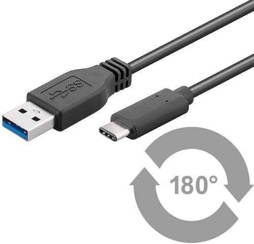 Microconnect Usb Cable 3m Usb-c Usb-a Musta – Microconnect