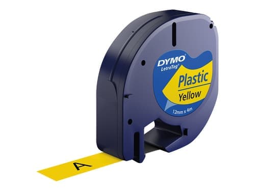 Dymo Tape Letratag 12mm Muovi Keltainen – Dymo