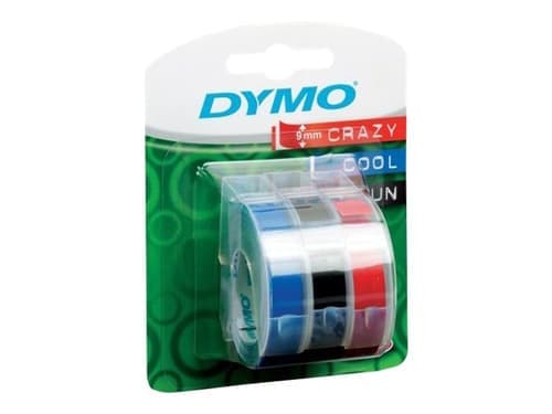 Dymo Merkintäteippi 9mm X 3m Mixed (musta, Sininen, Punainen) 3kpl – Newell Rubbermaid