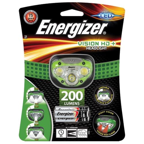Energizer Otsalamppu Vision Hd 3 + 2 Led, 200 Lumenia – Energizer