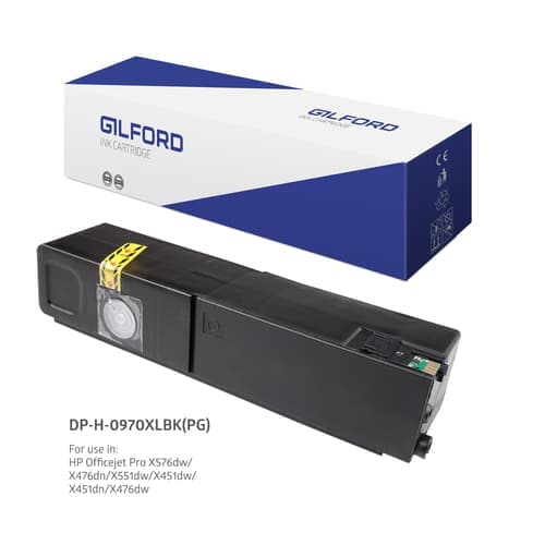 Gilford Muste Musta No.970xl 9,2k - Officejet Pro X451/x551/x476 X576 – Gilford