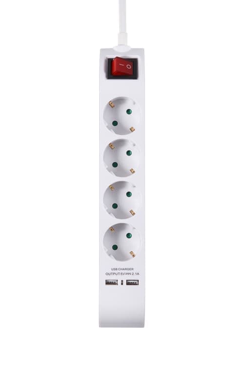 Prokord Power Strip 4x Socket 2xusb 2.1 Mah 5m - White – Prokord