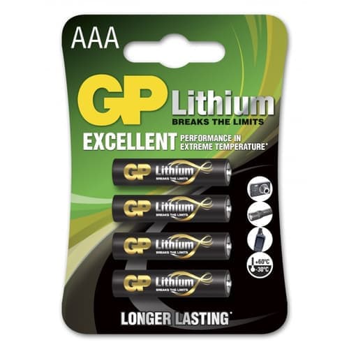 Gp Litiumparisto Aaa/lr03 4-pakkaus – GP