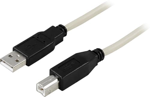 Deltaco Usb-kaapeli 2m Usb-a Usb-b Beige – Deltaco