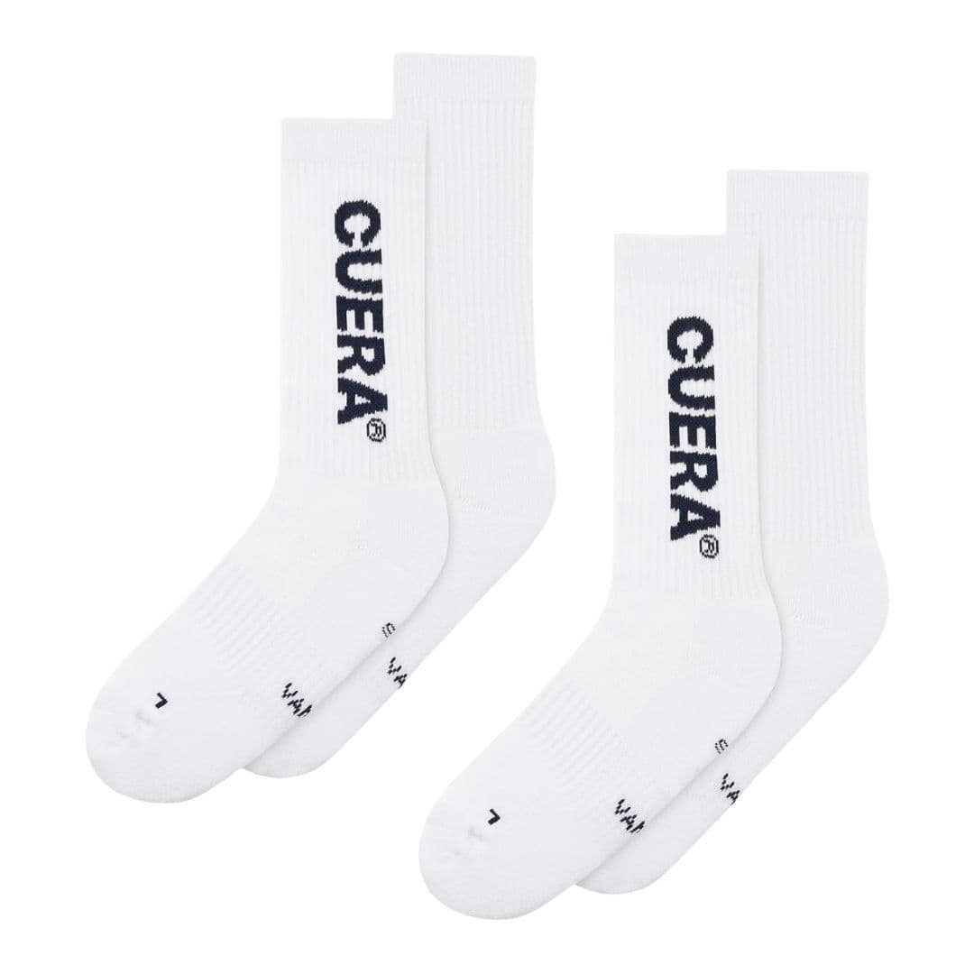 Cuera Padel Socks 2-Pack White/Walnut – Cuera