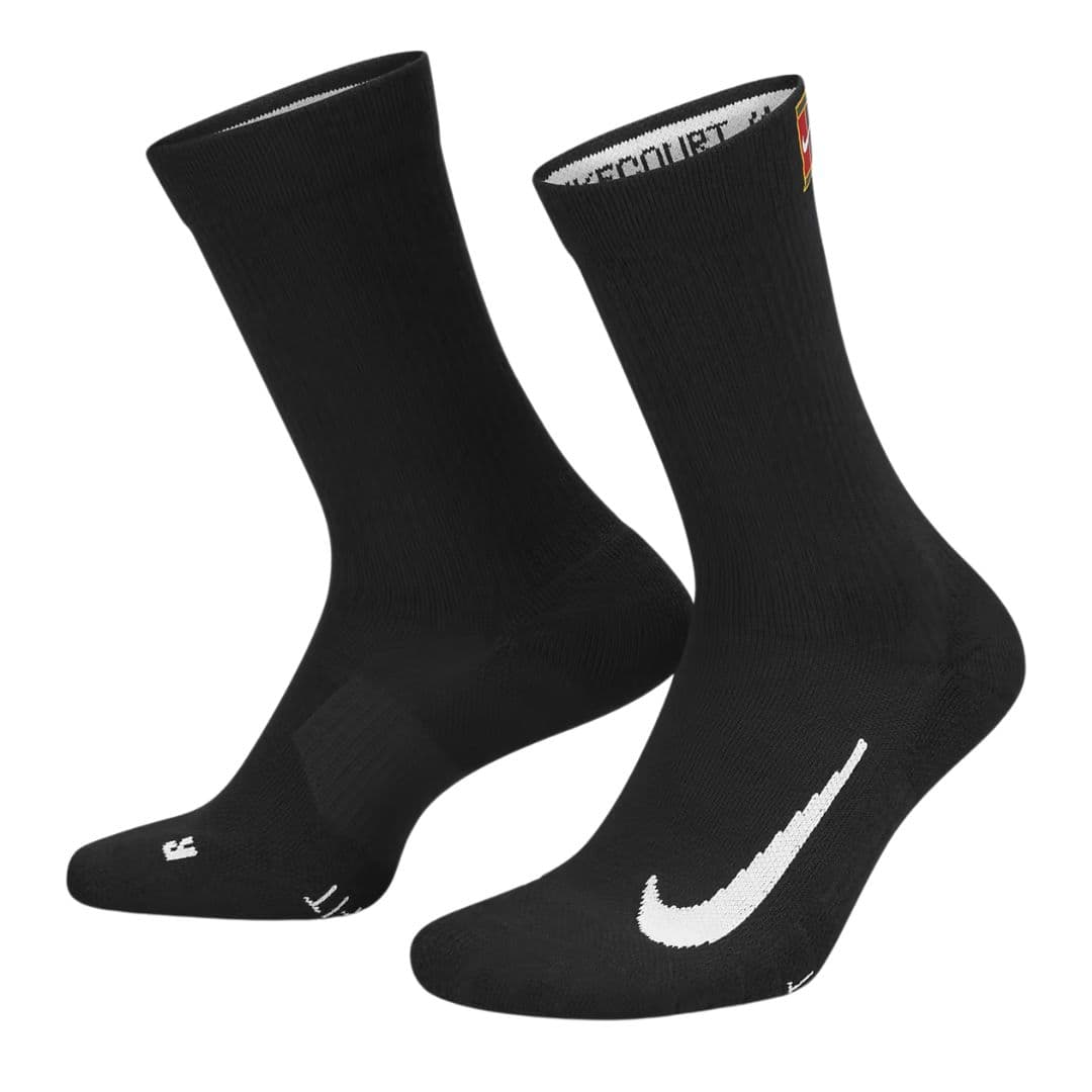Nike Court Multiplier Cushioned Crew Socks 2-Pack Black – Nike