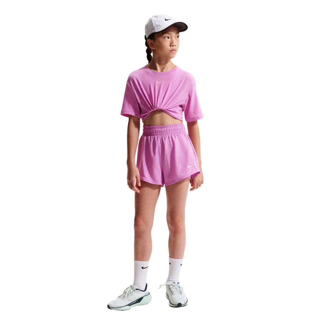 Nike One Girls Dri-FIT 7.5cm 2-in-1 Shorts Magenta – Nike
