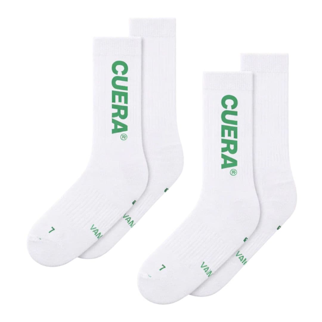 Cuera Padel Socks 2-Pack White/Green – Cuera