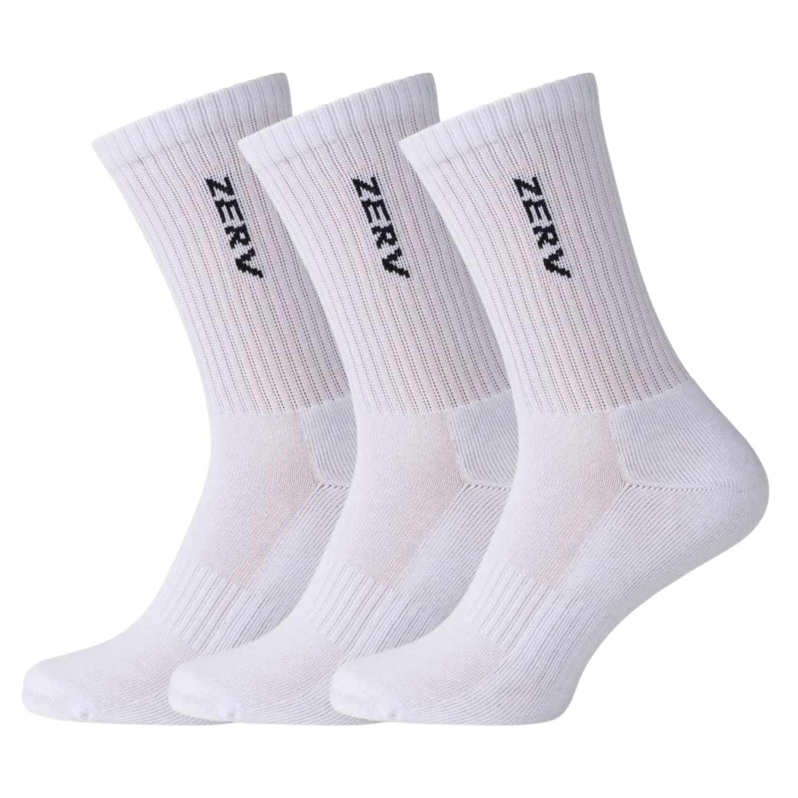 ZERV Performance Socks Long 3-pack White – ZERV