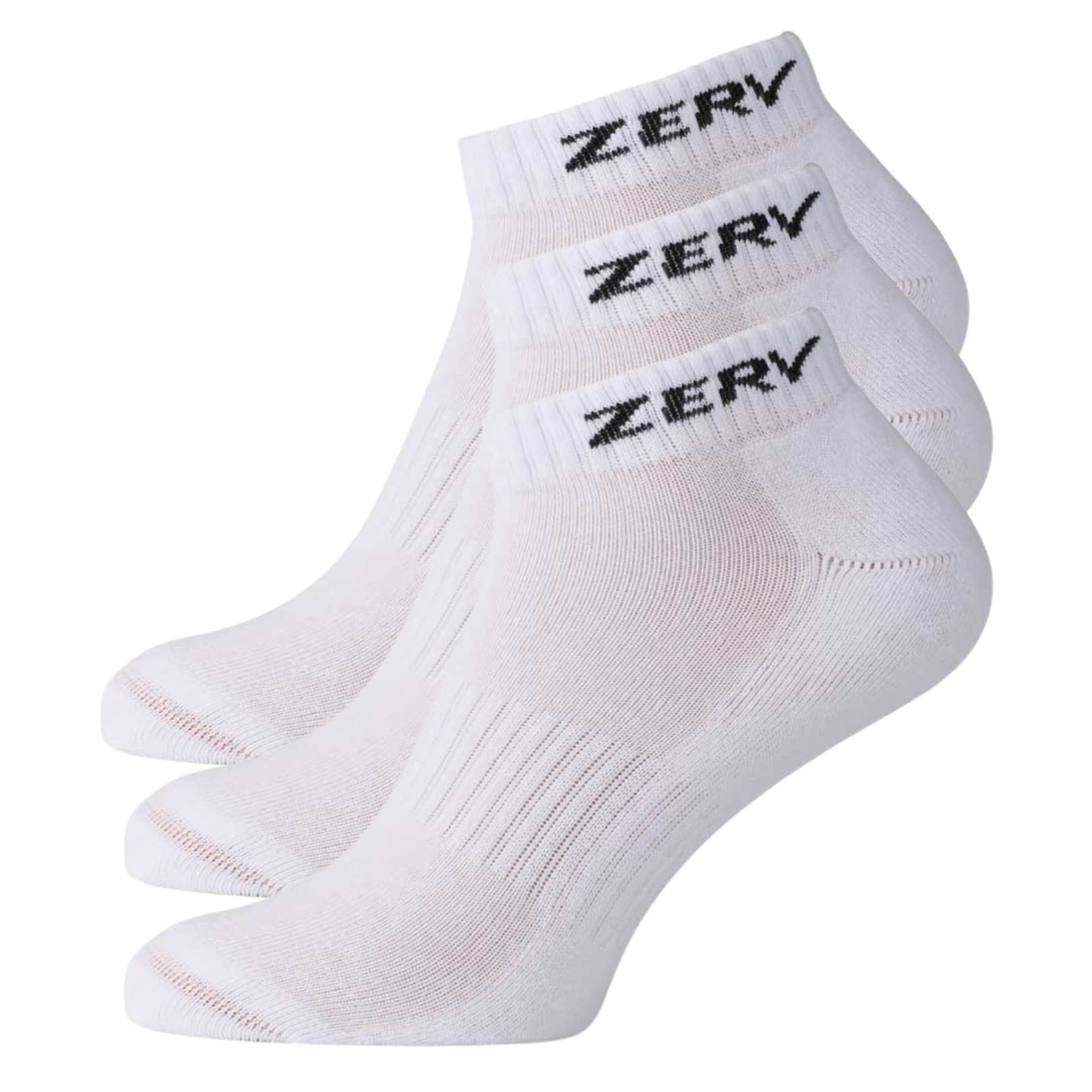 ZERV Performance Socks Short 3-pack White – ZERV