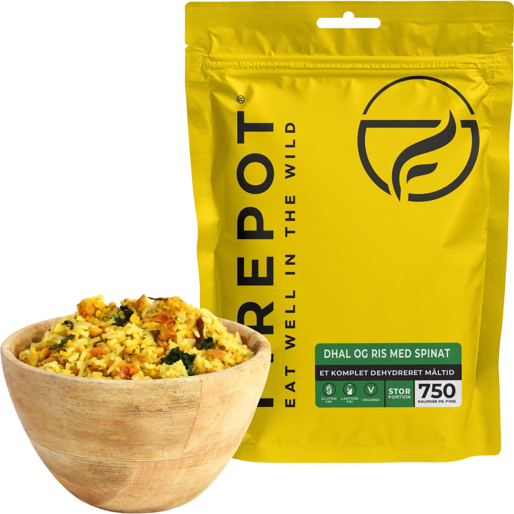Firepot Dhal ja Riisi pinaatilla, pakastekuivattu ruoka, XL – Firepot
